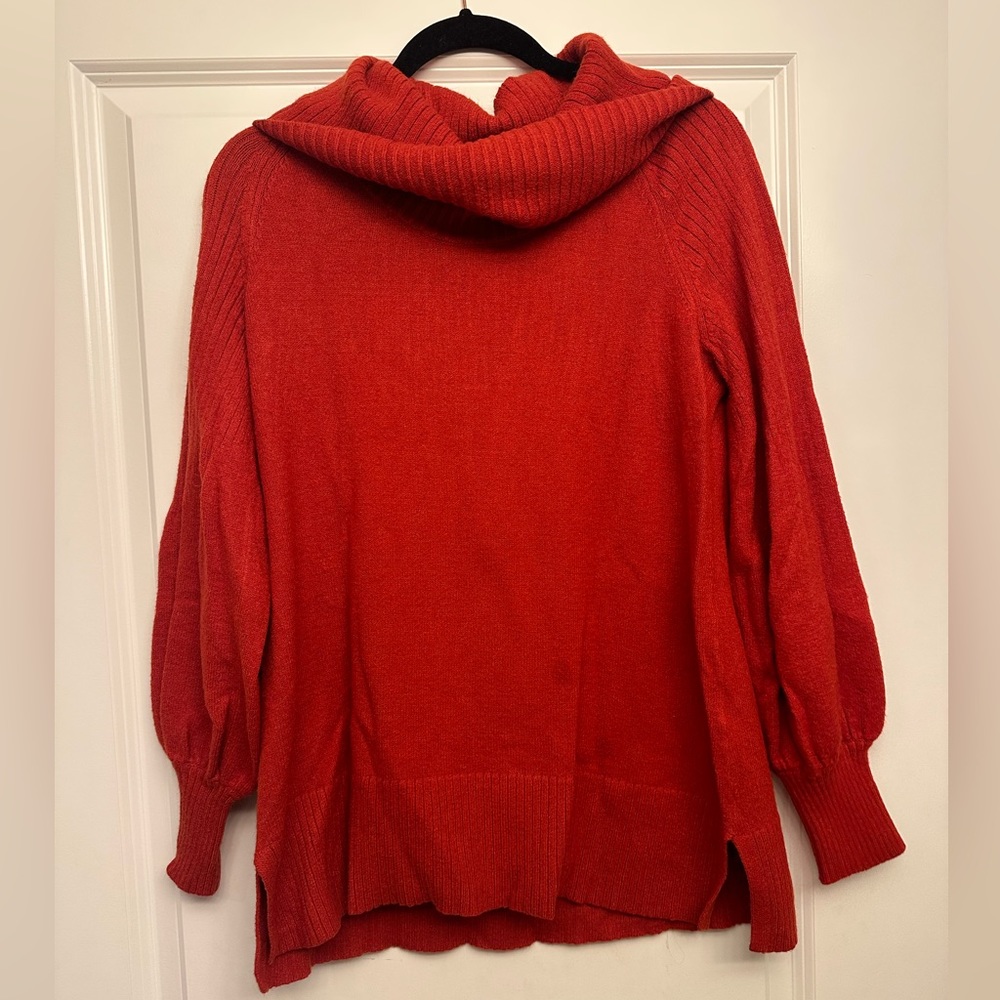 Anthropologie BUNDLE Orange and Grey Turtleneck Sweaters Size Medium